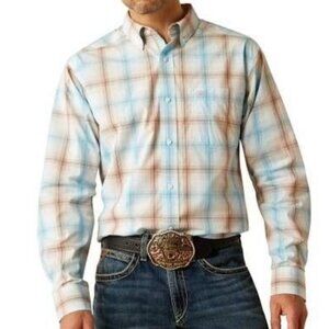 Ariat Pro Men's Long Sleeve Grady Classic Fit Plaid Button Shirt 10054653